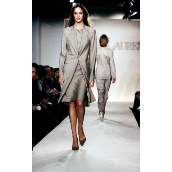 Ralph Lauren Collection Purple Label Long Blazer Wool Coat 1998 Runway Vintage L - Picture 5 of 15